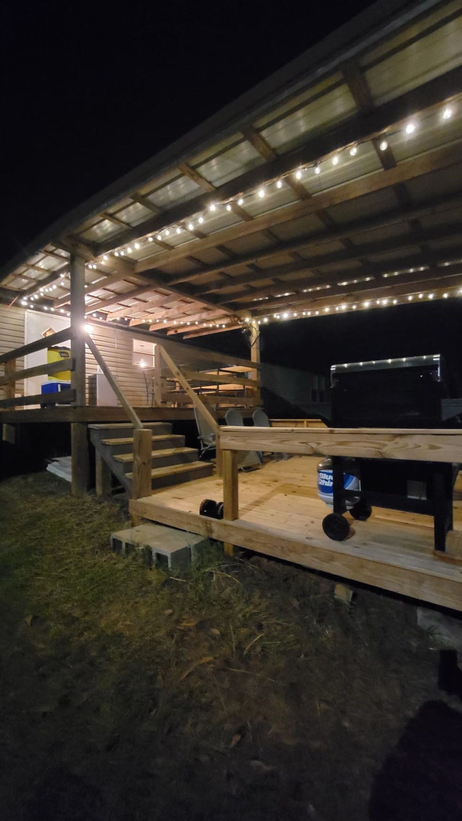 Deck at night