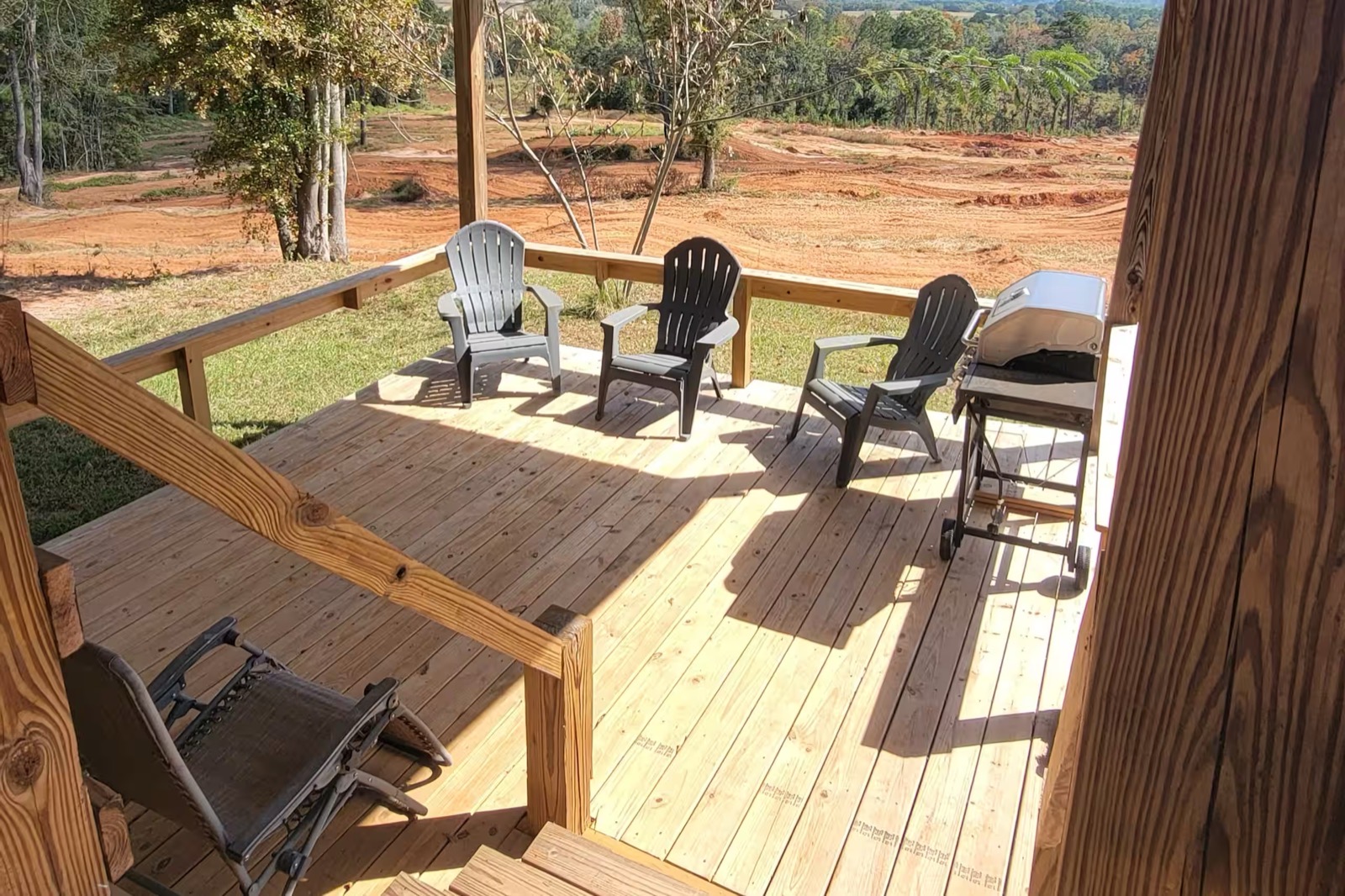 Deck overlooking track