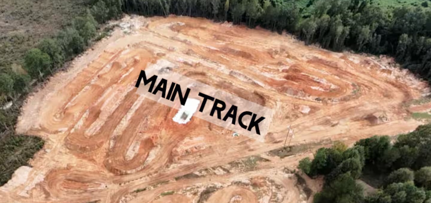 Aerial view of the tracks
