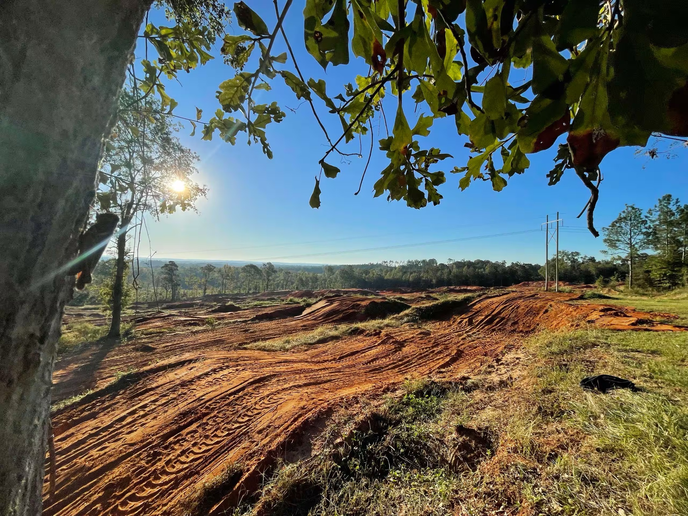 Sunrise over the motocross track